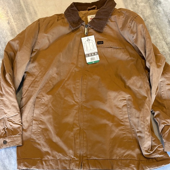 Wrangler Men's canvas work jacket Medium and XL brown - Picture 2 of 11